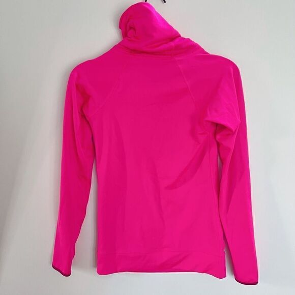 Nike Pro Dri Fit Turtleneck Long Sleeve Base Layer Warm Shirt Hot Pink XS - Picture 2 of 7
